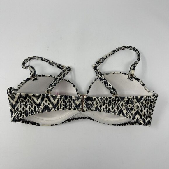 Victorias Secret Push Up Bikini Top Size 32B Black Print - Picture 5 of 11